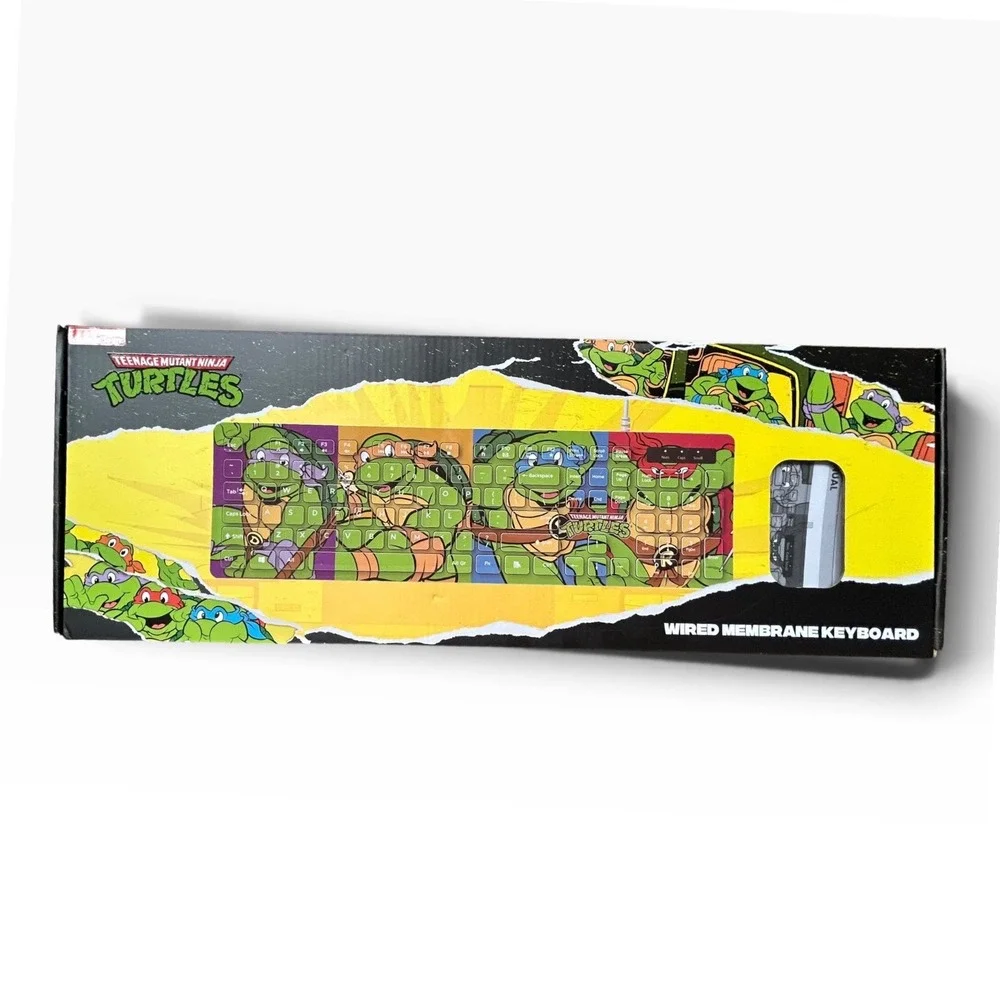 Teenage Mutant Ninja Turtles Wired Membrane Keyboard Full Size NEW
